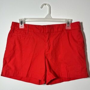 patagonia shorts women size 8 orange chino zip and pockets